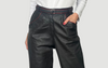 Black Leather trousers with belt