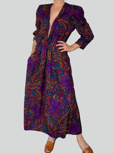 Vintage Women Paisley long Dress