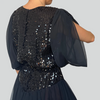 Vintage Black Sequins Dress