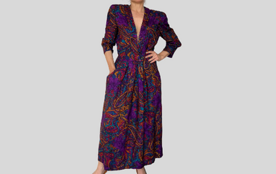 Vintage Women Paisley long Dress