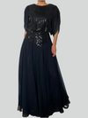 Vintage Black Sequins Dress