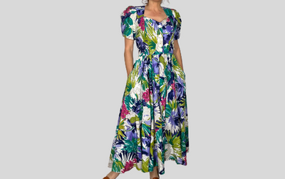 Vintage Floral Long Dress