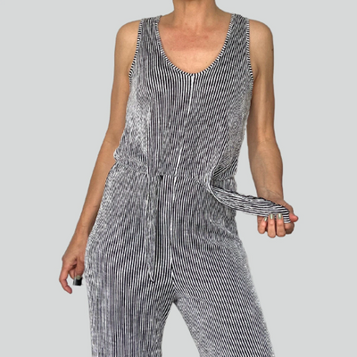 Vintage Striped Jumpsuit