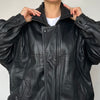 Black Bomber leather jacket