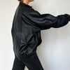 Black Bomber leather jacket