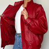 Red leather jacket