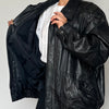 Black Bomber leather jacket