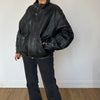 Black Bomber leather jacket