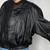 Black Bomber leather jacket