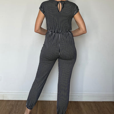 Vintage Striped Jumpsuit