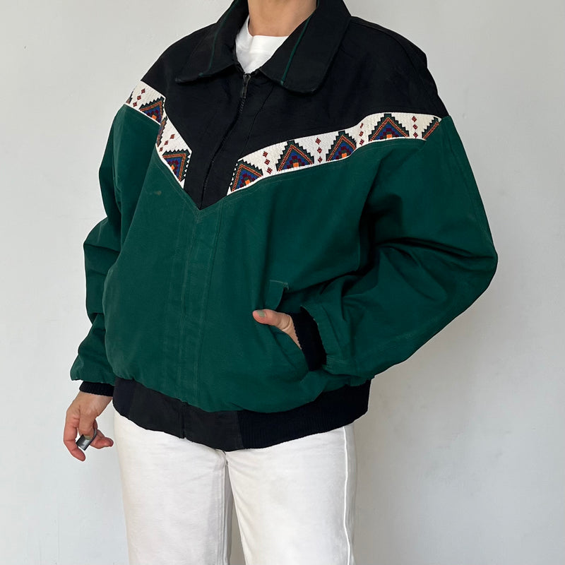 Vintage Ethnic Bomber Jacket