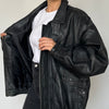 Black Bomber leather jacket