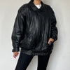 Black Bomber leather jacket