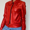 Red leather jacket