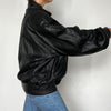 Black Bomber leather jacket