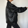 Black Bomber leather jacket