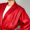 Crop Red leather jacket