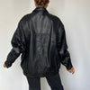 Black Bomber leather jacket