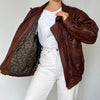 Vintage leather Bomber jacket