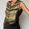 Embroidered gold & black vest