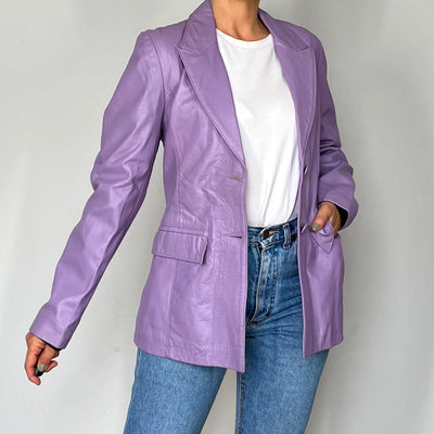 Vintage Purple leather blazer