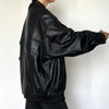 Black Bomber leather jacket