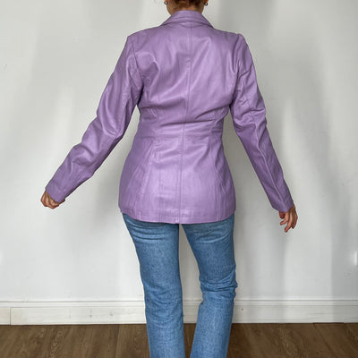 Vintage Purple leather blazer