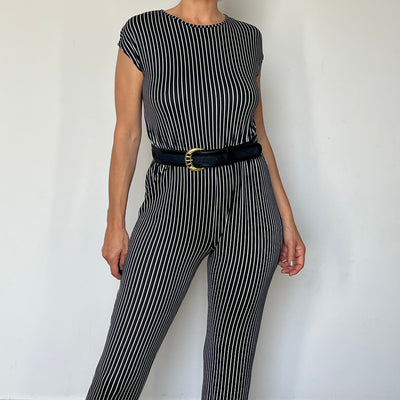 Vintage Striped Jumpsuit