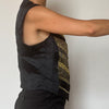 Embroidered gold & black vest