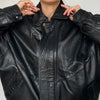 Black Bomber leather jacket