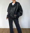 Black Bomber leather jacket