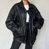 Black Bomber leather jacket