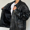 Black Bomber leather jacket