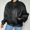 Black Bomber leather jacket