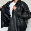 Black Bomber leather jacket