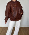 Vintage leather Bomber jacket