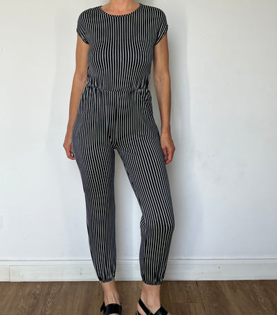 Vintage Striped Jumpsuit