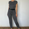 Vintage Striped Jumpsuit