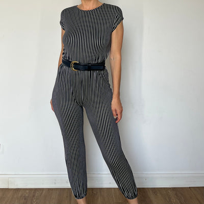 Vintage Striped Jumpsuit