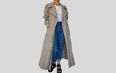 Beige Long Trench Coat