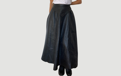 Maxi leather skirt