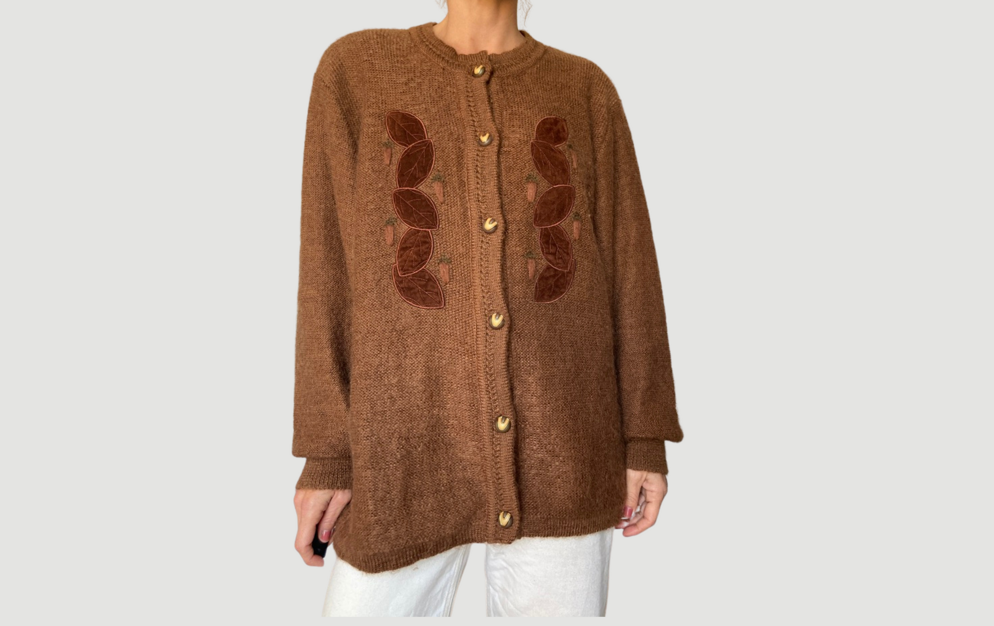 Brown Mohair Cardigan