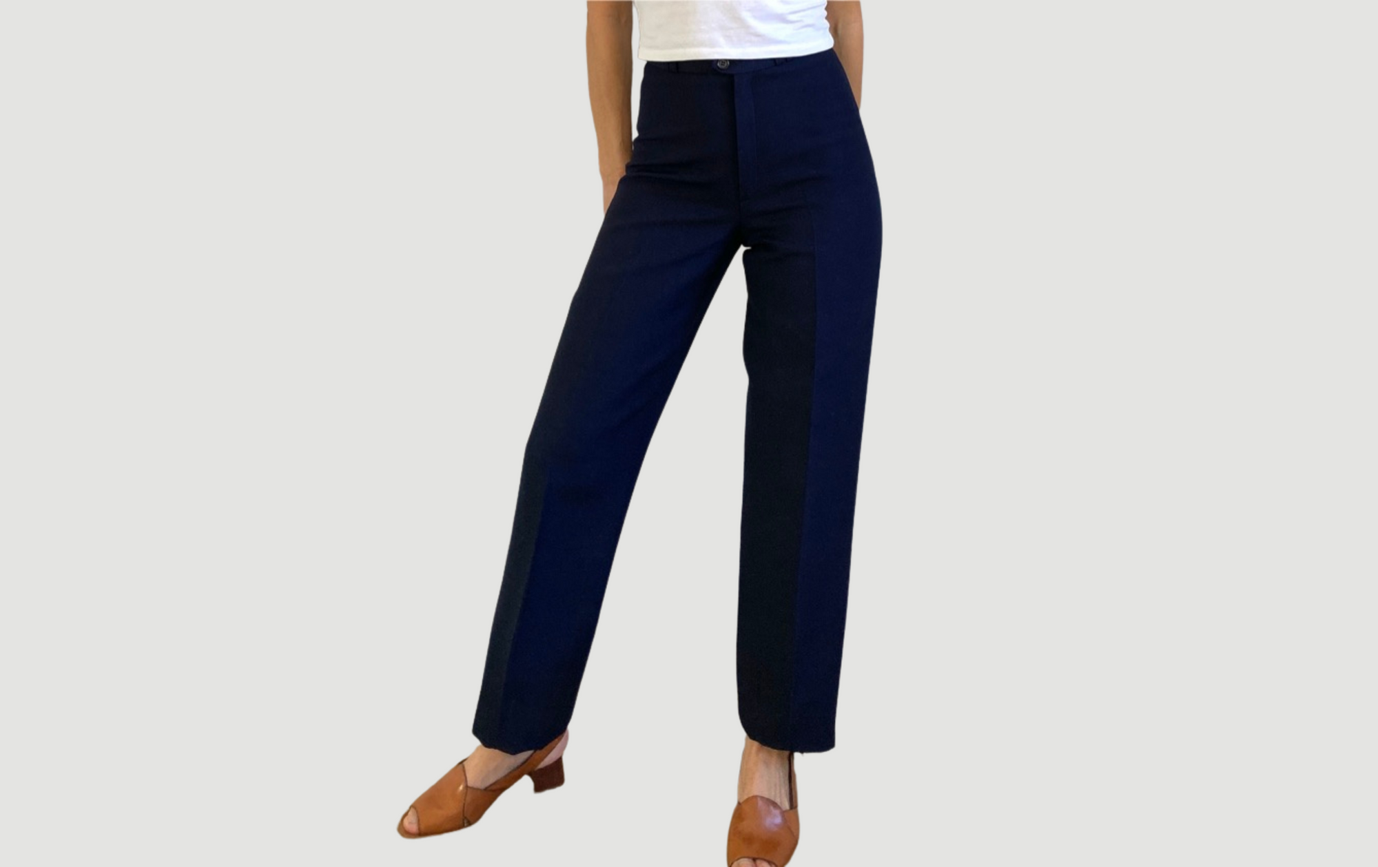 Wool Blue Pants