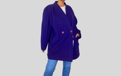 Old Stock Wool Purple Overcoat