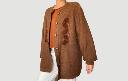 Brown Mohair Cardigan
