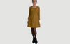 Mustard wool dress