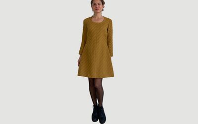 Mustard wool dress