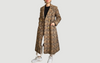 Abstract Wool Long Coat