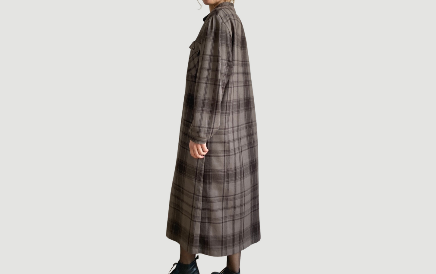 Plaid midi dress