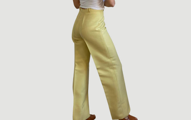 Wool Yellow Trousers